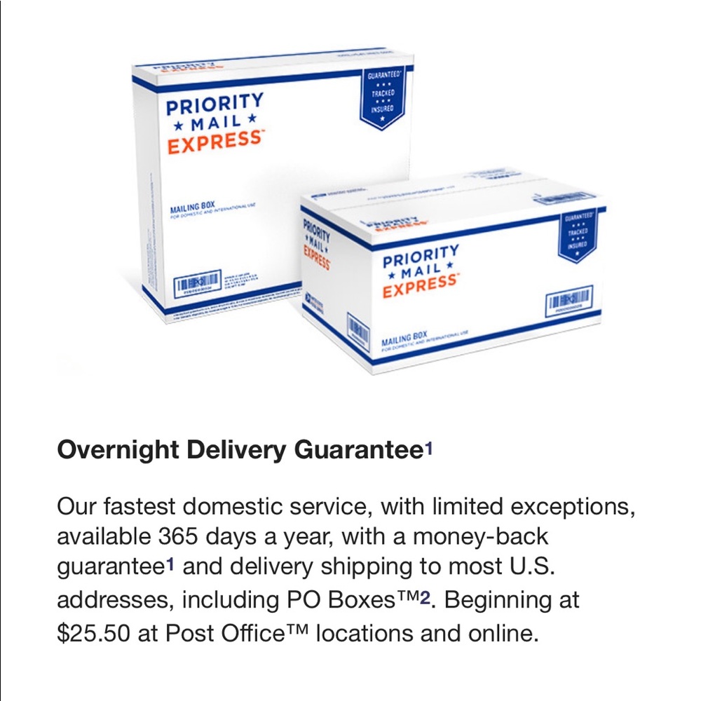 Overnight shipping